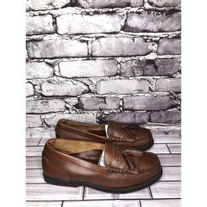 Bass Strout Brown Leather Tassel Loafers SlipOn Casual Shoes Men Sz 7.5M US/41EU